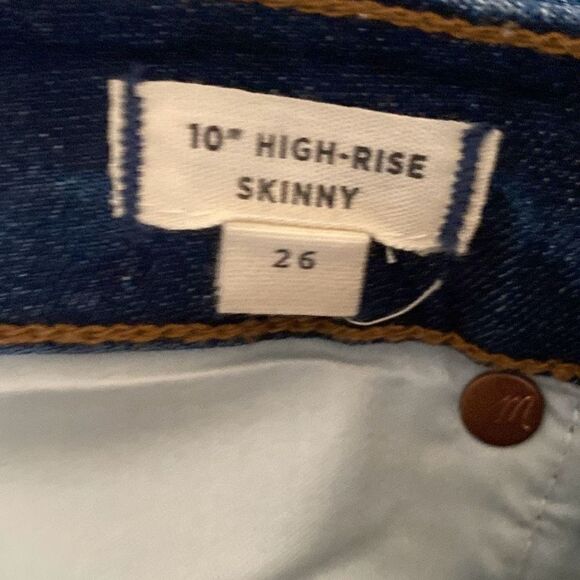 Madewell Taller 10" High-Rise Skinny‎ Jeans: Drop-Hem Edition Size 26 - Picture 10 of 11